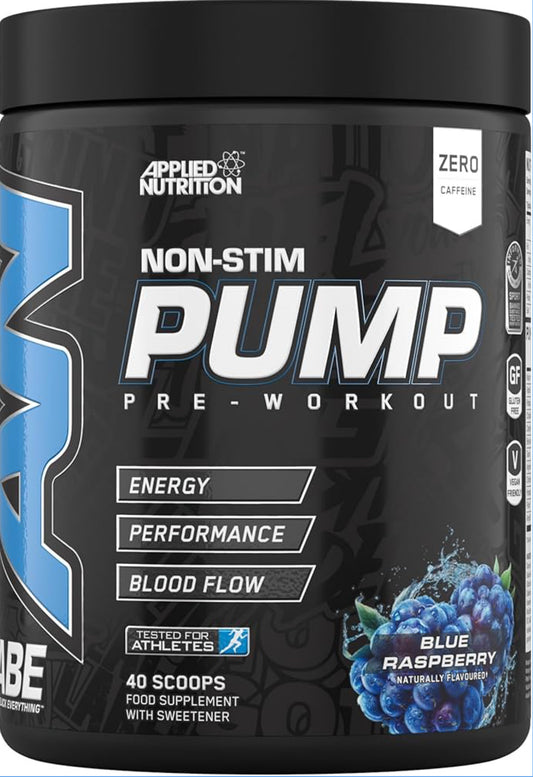 Applied Nutrition ABE Pump Pre Workout - All Black Everything Stim Free Pump Pre Workout Powder | Pump, Energy & Strength with Citrulline, Creatine, Beta-Alanine (500g - 40 Servings)