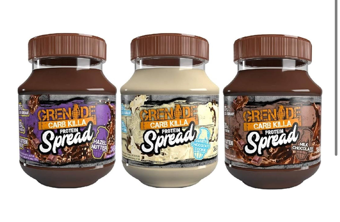 Grenade Carb Killa Protein Spread, Chocolate Mix of 3 Flavours, 3 x 360g Jars